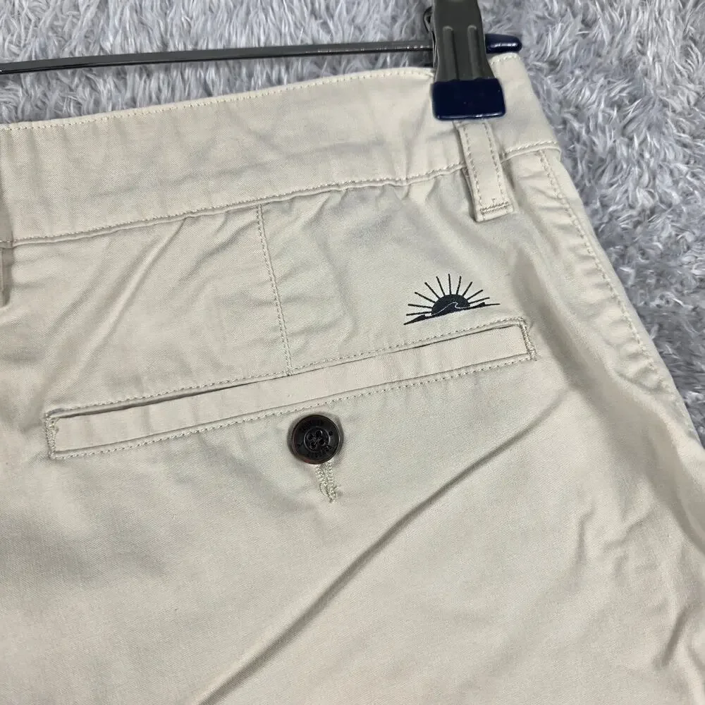 Mens Faherty Stretch All Day Khaki Chino Shorts